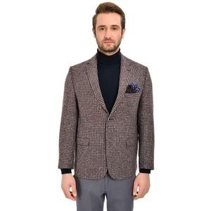 Bonamaison Herenjas Regular Fit 4 Drop Business Suit Jacket, Bourgondië, Standaard
