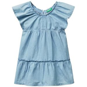 United Colors of Benetton Jurk voor meisjes en meisjes, Blauw, 4 Jaar