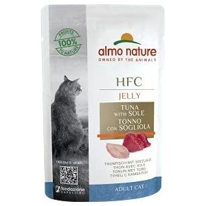 Almo Nature HFC Jelly Tuna And Sole Blikvoer voor katten 24-pack (24 x 55 g)