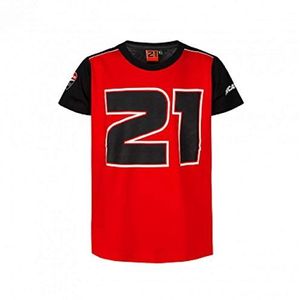 Valentino Rossi Troy Bayliss T-shirt 21 Ducati Running kinderen rood/zwart 10/11 jaar