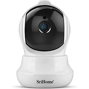 SriHome SH020 Draadloze beveiligingscamera 1080P HD IP-camera WiFi infrarood nachtzicht, tweeweg audio, wit