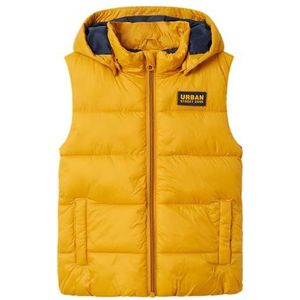 NAME IT Nmmmoney vest Pb voor jongens, gewatteerd vest, geel, 92 cm