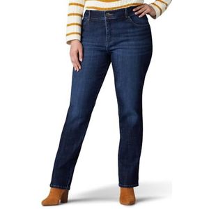 Lee Dames Plus Size Relaxed Fit Straight Leg Jean, Betoverd, 18