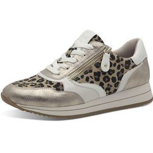 Jana Platte sneakers voor dames, met ritssluiting, luipaard, 39 EU, luipaard, 39 EU