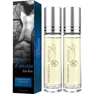 Pheromone Attracting Perfume Oil, Venom Erotic Perfume, Sex Pheromones for Men Women That Work 2 Attract Women or Men Pheromones, Pro Venom Erotic Perfume 10ml, 0.33 Fl Oz (Male 2PCS)