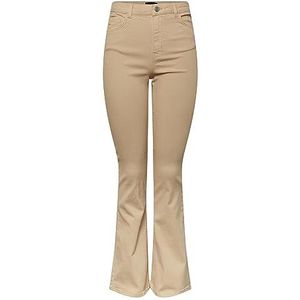 PIECES Pcpeggy Flared Hw Colour Noos Bc Jeans voor dames, Irish Cream, XS