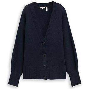 TOM TAILOR Cardigan gebreide jas voor dames, 10668 - Sky Captain Blue, XL