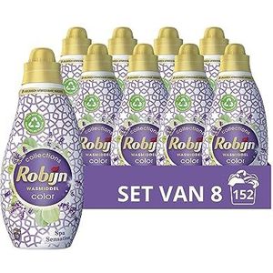 Robijn Klein & Krachtig Spa Sensation Vloeibaar Wasmiddel, voor alle bonte en gekleurde was - 152 wasbeurten - 8 flessen (665ML)