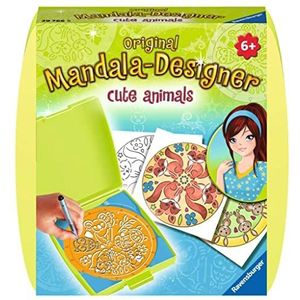 Ravensburger 297665 Mandala Designer Mini: Cute Animals, 72+ mnd,Geel