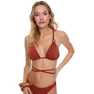 Trendyol Damesaccessoire gedetailleerde bikini top, bruin, 34