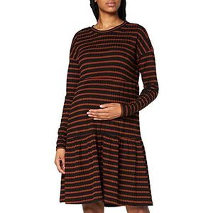 Supermom Damesjurk Ls Stripe Jurk, Tortoise Shell - P650, L