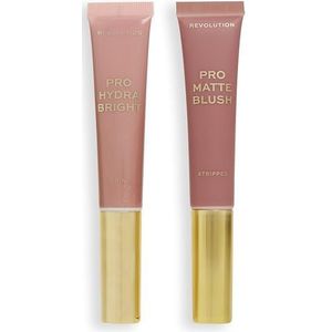 Revolution Pro, Blush Duo, Matte Or Glowy Finish, Highly-Pigmented & Blendable Blush With Sponge Applicator, Vegan & Cruelty-Free, Pink, 12 & 15ml