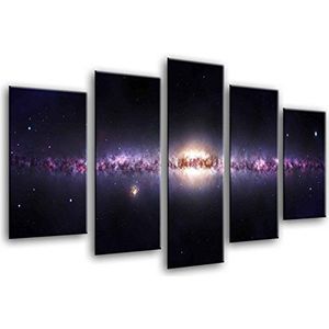 MULTI Houten Afdrukken Art Print Box Ingelijste Beeld Wandopknoping - Ruimte Buiten, Universe, Melkweg, (Totale Grootte: 65 ""x 24,4"") - Ingelijst En Klaar om op te hangen - ref. 26435