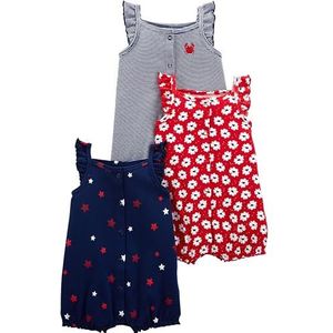 Simple Joys by Carter's Girls' 3-Pack Snap-up Rompers
