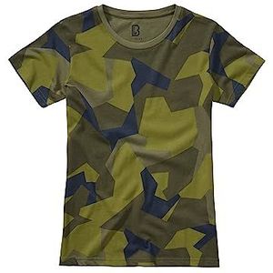 Brandit Army T-shirt dames leger leger leger shirt Lady Militair BW onderhemd Camo, Swedish Camo., XXL