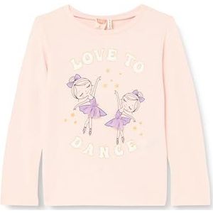 Koton Babygirl T-shirt met lange mouwen, ballerinaprint, katoen, ronde hals, roze (274), 2-3 Jaar