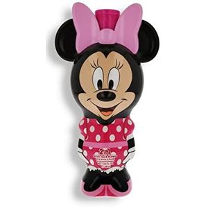 Minnie Mouse 2-in-1 douchegel & shampoo voor kinderen met milde verzorgingsformule, 3D-figuur Minnie Mouse (400 ml)
