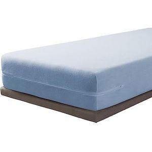 Savel - Matrasbeschermer 90 x 190/200 cm | 100% Katoen Badstof | Met Rits| Gecertificeerd Oeko-Tex | Ademend Topmatras
