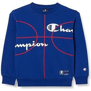 Champion Legacy Basketbal B-Ultralight Powerblend Fleece Crewneck Sweatshirt voor kinderen en jongeren, Blauw College, 11-12 jaar