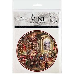 ITD Collection Mini Creative Set 14,8 x 14,8 cm (6 vellen), Decoupage Rijstpapier voor scrapbooking en knutselen, meerkleurig (RSM063 - HS code 48021000)