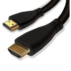 Lite-an 8K HDMI-kabel - High Speed Kabel 48Gbps/60Hz met gouden connectoren - voor alle HDMI-apparaten, 4K-120Hz, Sky Q, 3D, UHD TV, PC, Dolby, eARC, HDCP, Ethernet, XBox, PS4, PS5-5 meter, zwart
