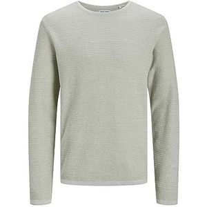 JACK & JONES Jjegreg Knit Crew Neck Sn, Crockery/Detail: met Cloud Dancer, S