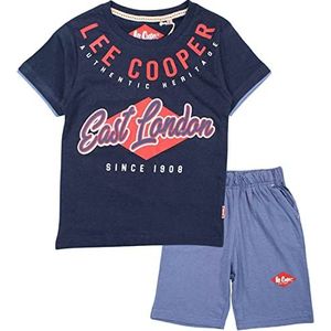 Lee Cooper Shorts-T-shirt-set, Marineblauw, 4 Jaren