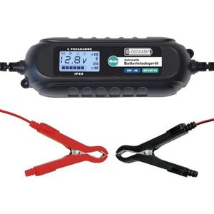 LODCHAMP, Intelligente acculader, 4 A, 6 V/12 V auto-oplader, onderhoudslader met desulfator en poolklemmen