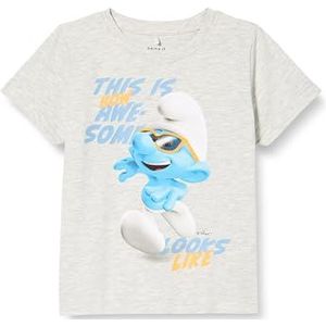 Bestseller A/S Jongens NMMANT Smurf SS TOP Box VDE T-shirt, Tibetaanse Stone, 104, Tibetaanse steen, 104 cm