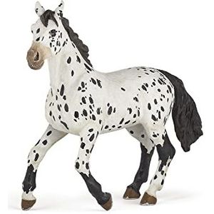 Papo -Handgeschilderde - Figuurtjes -Paarden veulens en pony's -Zwarte Appeloosa Paard-51539-Verzamelbaar-Voor kinderen - Geschikt voor jongens en meisjes - Vanaf 3 jaar