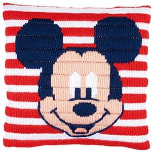 Vervaco spannsteekkussen Disney Mickey Mouse, borduurbeeld voorgetekend spannsteekverpakking, vooraangeduid, katoen, meerkleurig, 25 x 25 x 0,3 cm