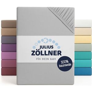 Julius Zöllner Jersey Hoeslaken voor Wieg - Lichtgrijs - 90/40 cm