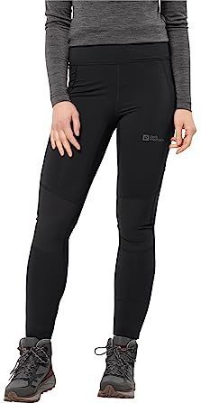 Jack Wolfskin Kammweg Tights W, zwart, L dames, Zwart, L