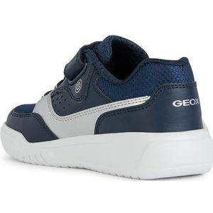 Geox J Illuminus Boy C Sneakers voor jongens, Navy Silver, 28 EU