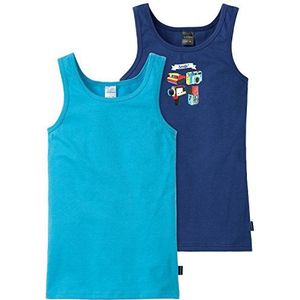 Schiesser Onderhemd voor jongens, verpakking van 2 stuks, meerkleurig (gesorteerd 1 901), 164 cm