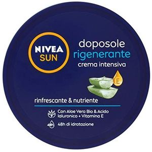 Nivea Sun Intensieve aftersun-crème regenereren, 300 ml, aftersun-body cream, biologisch aloë vera, hyaluronzuur en vitamine E, vochtinbrengende en verfrissende lichaamscrème