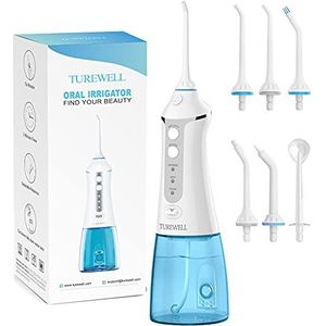 TUREWELL FC1591 Hydropulseur Dentaire - Dentaire - Portable - USB Oplaadbaar - 300 ml