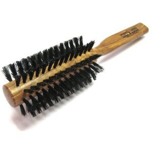 Golddachs ronde borstel olijfhout 50 cm diameter, wildzwijnharen, 10 rijen