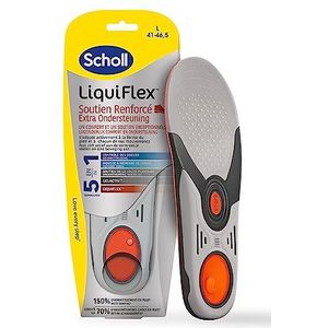 Scholl LiquiFlex inlegzolen, versterkte ondersteuning, herenschoenen, maat 41-46,5, traagschuim en voetboog, 1 paar