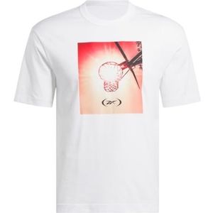 Reebok GS Basketball Sun Stare Tee, wit, M