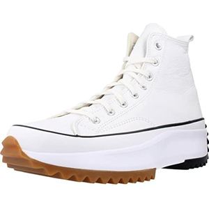 CONVERSE Run Star Hike Platform Foundational Leer, herensneakers, Wit Zwart Gum, 46.5 EU