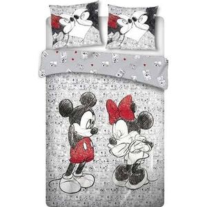 Disney Minnie Mouse Dekbedovertrek Cartoon - Lits Jumeaux - 240 x 220 cm - Polyester