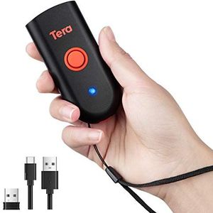 Tera Mini draagbare barcodescanner CCD barcodescanner 3in1 Bluetooth & USB-kabel & 2,4G draadloos voor 1D barcodes op papier & beeldshirt barcodelezer, 1100CCD