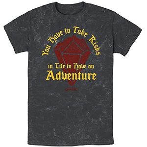 Disney Onward Risk for Adventure T-shirt met korte mouwen voor jonge mannen, zwart, maat XS, zwart, XS