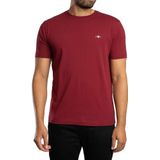 Gant - Bedrukt Archief Schild - T-shirt - Rood - Korte Mouw
