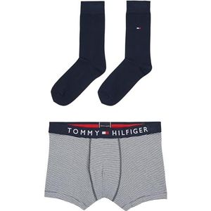 Tommy Hilfiger Heren Trunk Print & Sok Set Ithaca/Desert Sky S, Ithaca/Woestijnhemel, S