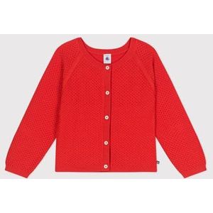 Petit Bateau Cardigan voor meisjes, Rood, 4 Jaren