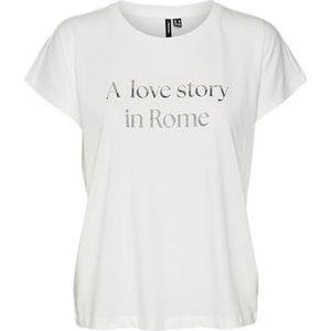 VMGLENNY AVA SS TOP Box JRS GA, Snow White/Print: a Love Story in Rome, M