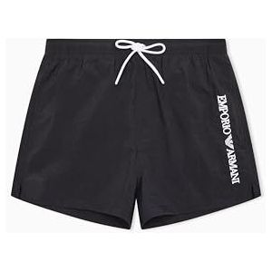 EMPORIO ARMANI Man borduurwerk logo korte boxer zwart XL, Zwart, XL