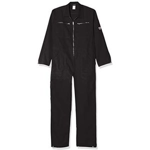 BP 1416-010-32-52/54 overall, met ritssluiting in beide richtingen en zakken, 260,00 g/m² puur katoen, zwart, 52/54